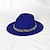 abordables Sombreros de fiesta-Sombreros Lana / Acrílico Sombrero de fieltro Formal Boda cóctel Astcot real Sencillo Retro Con Cadena de metal Color Puro Celada Sombreros