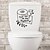 ieftine Acțibilde de Decorațiuni-personaje creativ autocolant toaletă autocolant detașabil pentru toaletă decorațiuni pentru casă decal de perete toaletă baie negru 1buc