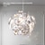 tanie Światła wiszące-lampa wisząca led 60cm kwiatowy wzór nowoczesny akrylowy żyrandol lampa wisząca wykwintne oświetlenie sufitowe dekoracyjne oświetlenie sufitowe do salonu przedpokój sypialnia