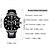 cheap Quartz Watches-Luminous Men&#039;s Rhinestone Calendar Casual Quartz Watch  3 Punk Leather Bracelets