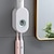 voordelige badkamer organisator-automatische tandpastadispenser, knijper, stofdichte houder voor aan de muur in de badkamer, tandenborstelhanger