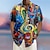 billige hawaiianske skjorter i revers til mænd-Herre Skjorte Hawaii skjorte Grafiske tryk Musik Guitar Rock og rul Aftæpning Abrikos Gul Blå Grøn Regnbue udendørs Gade Kort Ærme Trykt mønster Tøj Mode Gade Designer Blødt