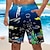 billige Surf shorts-Herre Surf shorts Badeshorts Snørelukning med mesh-for Elastisk Talje Grafiske tryk Fisk Ocean Hurtigtørrende Korte Afslappet Daglig Ferie Hawaiiansk Boheme 1 2 Mikroelastisk