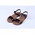 cheap Women&#039;s Sandals-Women&#039;s Sandals Flat Sandals Ankle Strap Sandals Outdoor Daily Summer Cut Out Round Toe Casual Leather Loafer Solid Color Black Pink