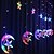 abordables Lumières de décoration du Ramadan-guirlande lumineuse élégante pour réception de mariage, ramadan, eid - 12 pièces lune&amp;amp;étoile, lampe rideau à LED de 2,5 m, mariage&amp;amp;décoration de fête, guirlande lumineuse en néon pour les