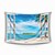cheap Wall Tapestries-Ocean Landscape Window Wall Tapestry Art Decor Blanket Curtain Hanging Home Bedroom Living Room Decoration