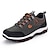 cheap Men&#039;s Sneakers-Men&#039;s Sneakers Hiking Shoes Walking Shoes Sporty Look Plus Size Casual Outdoor Daily PU Breathable Black Brown Grey Spring Fall