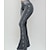 abordables jeans pour femmes-Femme Jeans Pour Bottes (Bootcut) Jean Poches latérales Pantalon de Yoga Fluide Toute la longueur Noir