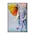 お買い得  動物画-手作りの油絵キャンバス壁アートの装飾現代の動物カラフルな象のリビングルームの家の装飾ロールフレームレス未延伸絵画