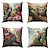 cheap Decorative Pillows-Peacock Double Side Pillow Cover 4PC Soft Decorative Pillowcase for Bedroom Livingroom Sofa Couch Chair Machine Washable