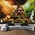 cheap Landscape Tapestry-Fantasy Forest Landscape Hanging Tapestry Wall Art Large Tapestry Mural Decor Photograph Backdrop Blanket Curtain Home Bedroom Living Room Decoration Plant River Cottage