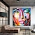 cheap People Paintings-Mintura Handmade Face Oil Painting On Canvas Wall Art Decoration Modern Abstract Figure Picture For Home Decor Rolled Frameless Unstretched Painting