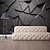 billiga Geometriska och ränder tapet-coola tapeter svart tapet väggmålning 3d geometrisk rand som täcker klistermärke avskalning och stick avtagbar pvc/vinyl material självhäftande/häftande krävs väggdekor för vardagsrum kök badrum