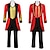 cheap Movie &amp; TV Theme Costumes-The Greatest Showman Phineas Taylor Barnum Blouse / Shirt Pants Cosplay Costume Men&#039;s Movie Cosplay Party Black Red Coat Blouse Pants