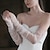 billige Festhandsker-Net Albuelængde Handske Stilfuld / Elegant Med Imiterede Perler Bryllup / festhandske
