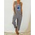 cheap Women&#039;s Jumpsuits-Women&#039;s Overall Pocket Print Floral U Neck Casual Daily Vacation Regular Fit Sleeveless White Blue S M L Summer