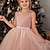 olcso Alkalmi ruhák-virág lány ruha gyerek lány party ruha egyszínű tokos ruha lábszárközépig ruha előadás hálós legénynyakú ujjatlan hercegnő ruha 2-12 éves nyári lila