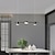 levne Návrh linky-LED závěsné světlo 150 cm design vložky stmívatelné 3/5/6 světla kov hliník akryl nordic style deaign jídelna světla kuchyně 110-240v černá