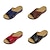 baratos Sandálias de mulher-Sandálias femininas sandálias de cunha chinelos ao ar livre sapatos conforto verão cunha calcanhar dedo do pé aberto casual vermelho azul preto sandálias