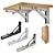 abordables matériaux de construction-2 supports d&#039;étagère pliants robustes - 8&quot;, 10&quot; et 12&quot; - fixés au mur pour table de banc avec vis