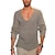 cheap Men&#039;s Pullover Sweater-Men&#039;s Sweater Pullover Sweater Jumper Ribbed Knit Knitted V Neck Daily Wear Vacation Clothing Apparel Spring &amp;  Fall Gray 5XL