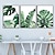 cheap Posters &amp; Prints-Canvas Wall Art Green Leaf Simple Life Painting Dathroom Wall Decor Monstera Plant 3 Pieces Framed Canvas Pictures Contemporary Watercolor Artwork Ready to Hang for Home Decoration Office Wall Decor