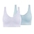 cheap Women&#039;s Sports Bras&amp;Panties-2 Pack Underwear Women&#039;s Plus Size Deep U Comfortable Beauty Back Yoga Vest with Pads No Steel Ring Gathered Shock-proof Sports Bra