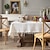 olcso Asztalterítők-parasztházi terítő pamut vászon terítő rugós terítő kerek kültéri terítő asztalterítő ovális téglalap piknikre, esküvőre, vacsorára, húsvétra, konyhára