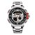 cheap Digital Watches-Men Digital Watch Sports Waterproof Tactical Wristwatch Luminous Dual Display Calendar Chronograph Stainless Steel Strap Watch