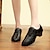 billige Latinsko-kvinders latinske sko moderne sko dansesko bal balsal dans snørebånd splitsål gummisål tyk hæl lukket tå snørebånd voksnes sort