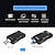 cheap Computer Peripherals-6 In 1 Multifunction Card Reader Flash TF SD Card Reader USB Type C MicroUSB Adapter Portable 3 Slots Memory Card Reader for MacOS Windows Linux PC Laptop Smartphone