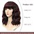 cheap Synthetic Wig-Black Mixed Blue for wigs Women 14 Inch Short Wavy Hair Wigs Curly Bob Wig with Bangs Wigs Shoulder Length Bob Style Synthetic Heat Resistant Bob Wigs