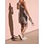 cheap Women&#039;s Jumpsuits-Women&#039;s Overall Pocket Solid Color V Neck Ordinary Daily Vacation Regular Fit Sleeveless Fuchsia Khaki Gray S M L Summer