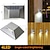 cheap Outdoor Wall Lights-2pcs LED Solar Wall Lamp Stainless Steel Square Courtyard Balcony Outdoor Waterproof Decorative Lamp Garden Enclosure Atmosphere Lamp