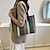 cheap Handbag &amp; Totes-Women&#039;s Shoulder Bag Canvas Daily Large Capacity Durable Color Block Black Blue Khaki