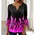 cheap Women&#039;s Tops-Women&#039;s Shirt Blouse Pink Blue Green Graphic Button Print 3/4 Length Sleeve Casual Weekend Basic Round Neck Regular S