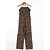 cheap Women&#039;s Jumpsuits-Women&#039;s Jumpsuit Backless Leopard Halter Streetwear Home Street Regular Fit Sleeveless Brown S M L Summer