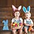 cheap Home Decoration-Easter Ornament Wooden Carving Rabbit Decoration Holiday Home Decoration Colorful Tulip Flower Ornament