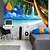 abordables Papiers peints-Papier peint mural autocollant mural couvrant impression peler et coller amovible auto-adhésif paysage bord de mer arbre pvc/vinyle décor à la maison