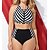 cheap Women&#039;s Swimwears-Women&#039;s Swimwear Bikini Normal Swimsuit 2 Piece Printing Front Zip Striped Black Bathing Suits Sports Beach Wear Summer