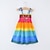 cheap Floral Dresses-Kids Girls&#039; Dress Floral Animal Cartoon Sleeveless Casual Active Daily Cotton Knee-length Floral Dress Summer Dress Summer Spring 2-12 Years 8601 Rainbow Bar 8602 orange 8602 purple