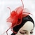 economico Fascinator-Per donna Fascinatori Per Feste Matrimonio Occasioni speciali Pelle Tessuto Rosso Rosa Verde