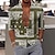 זול חולצות הוואי דש לגברים-בגדי ריקוד גברים חולצה חולצת הוואי הדפסים גרפיים לְעַגֵן צווארון מתקפל שחור צהוב שחור / חום אודם חום רחוב קזו&#039;אל שרוול קצר דפוס כפתור למטה ביגוד וינטאג&#039; טרופי ספורט סגנון רחוב