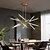halpa Ryhmittymämäinen muotoilu-led-riippuvalaisin 80cm 8/12-pään himmennettävä metalliakryyli sputnik design ruokasalin makuuhuoneen riippuvalaisimet 110-240v vain himmennettävissä kaukosäätimellä