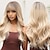 Χαμηλού Κόστους Συνθετικές Trendy Περούκες-allbell ξανθιά πλατινέ περούκα για γυναίκες μακριά σγουρά συνθετικά μαλλιά με κτυπήματα wave περούκες με σκούρες ρίζες barbiecore περούκες