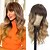 cheap Synthetic Wig-Ombre Blonde Gray Wigs With Bangs Long Wavy Wigs for Women Heat Resistant Synthetic Wigs Natural Looking Gray Wigs for Daily Party Cosplay Use