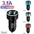 cheap Car Charger-2 Port LCD Display Cigarette Lighter Socket Car Charger Adapter High Quality Dual USB Car Charger 12-24V 3.1A