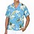 cheap Men&#039;s Shirts-Men&#039;s Shirt Summer Hawaiian Shirt Floral Graphic Prints Cuban Collar Blue Casual Hawaiian Short Sleeve Button-Down Print Clothing Apparel Sports Fashion Streetwear Designer
