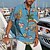 cheap Men&#039;s Shirts-Men&#039;s Shirt Summer Hawaiian Shirt Coconut Tree Graphic Prints Building Turndown Black Blue Street Casual Short Sleeves Button-Down Print Clothing Apparel Tropical Fashion Streetwear Hawaiian