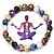cheap Party Supplies-7 Chakra Reiki Healing Stone Bracelet Yoga Balance Energy Imitate Volcanic Stone Beads Jewelry Handmade DIY Beaded Bracelets